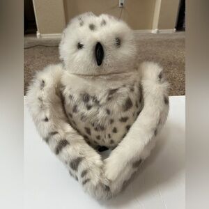 Folkmanis Plush Snowy Owl hand puppet- White and Gray